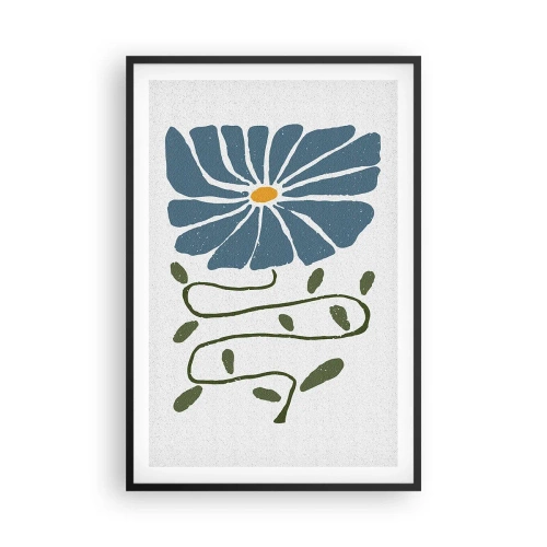 Poster in een zwarte lijst - Van een tak tot een bloem - 61x91 cm