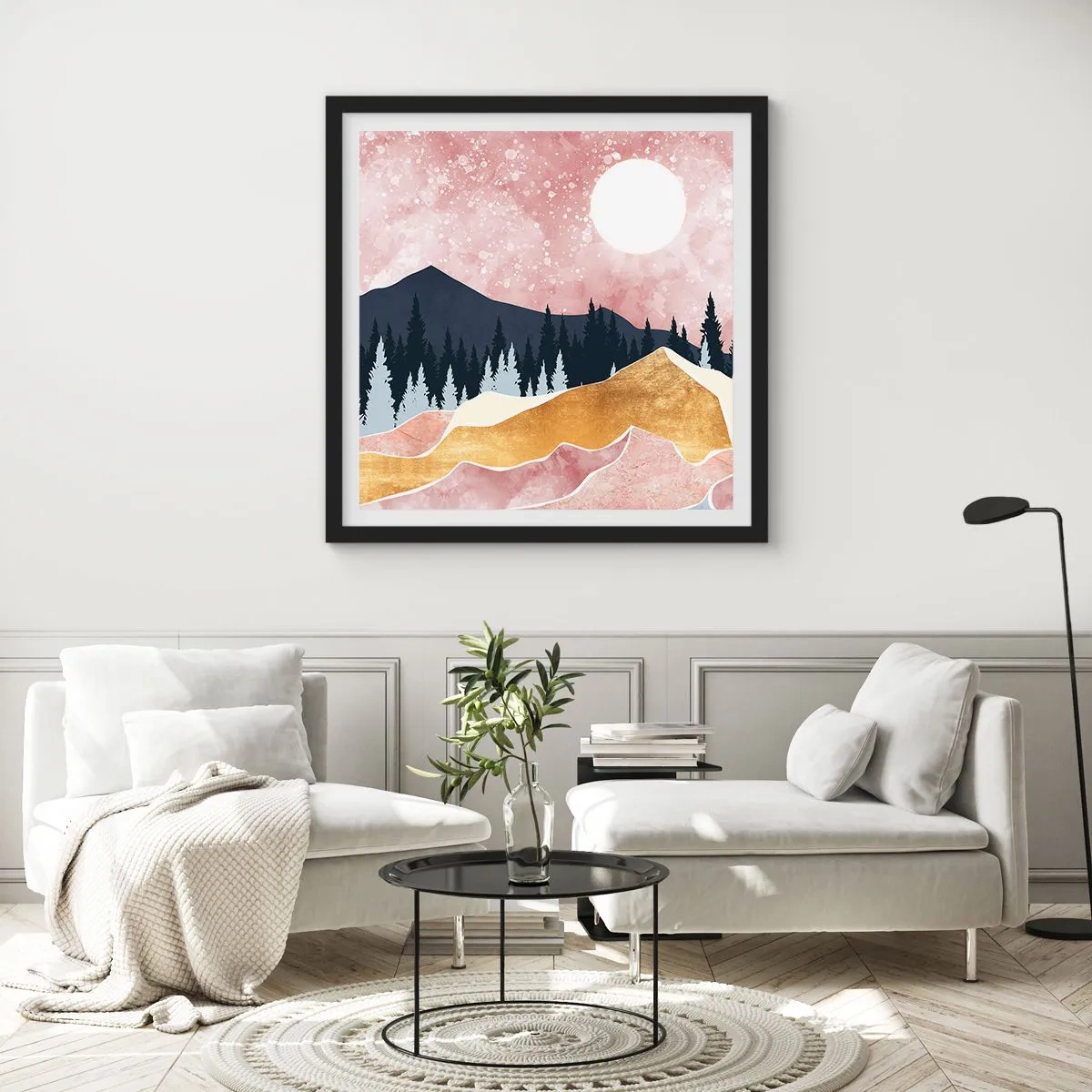 Poster in een zwarte lijst - Nachtwacht - 40x40 cm