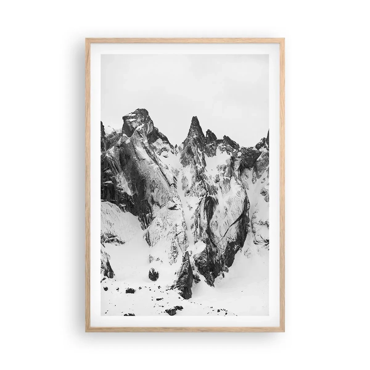 Een poster in een licht eiken lijst - Granieten gevaarlijke nok - 61x91 cm