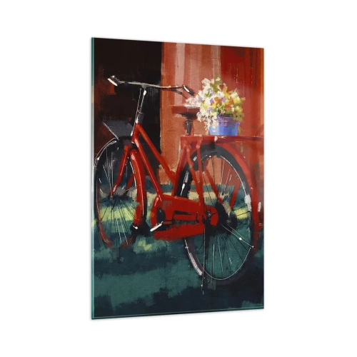 Schilderen op glas - Ik wil met mijn fiets rijden - 80x120 cm