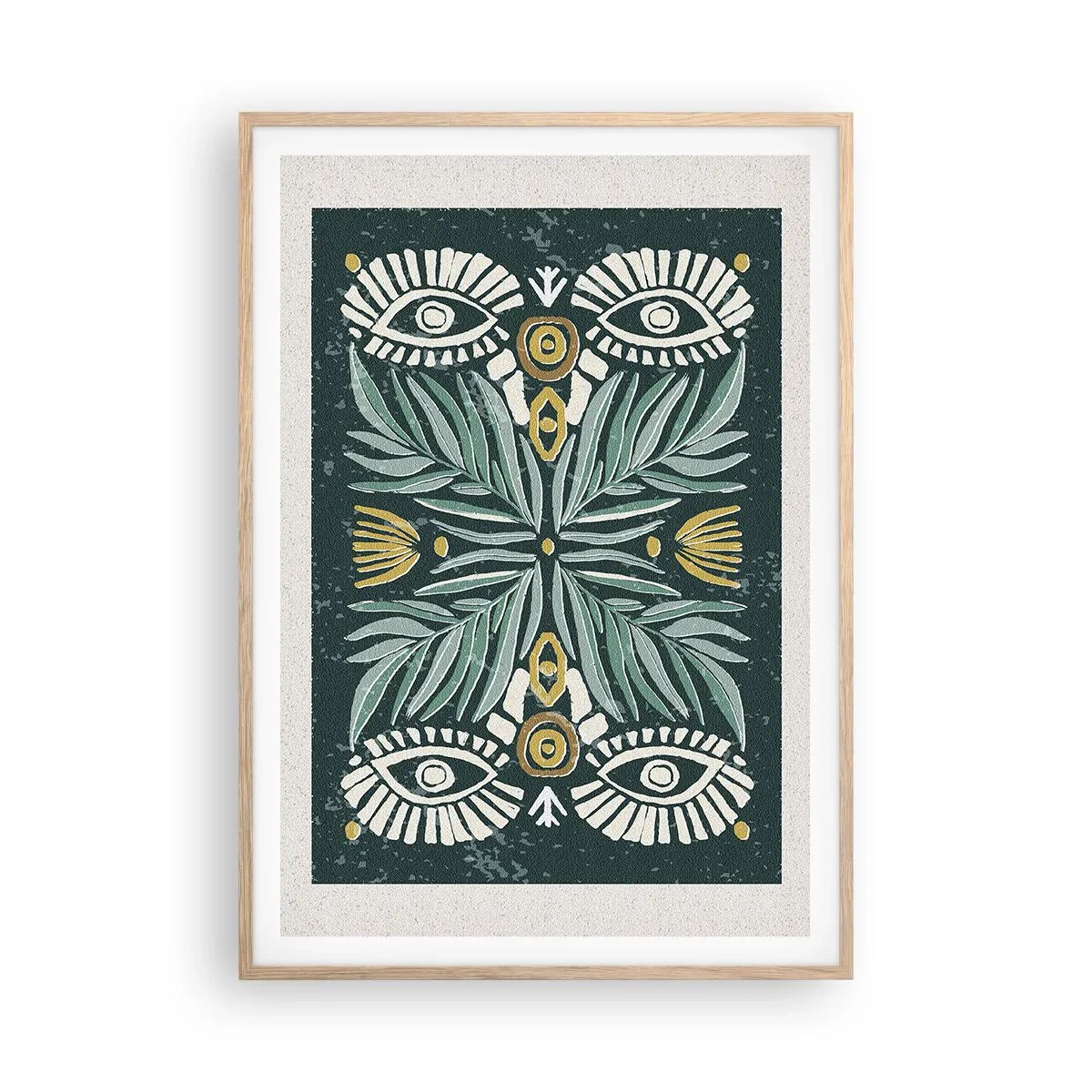 Een poster in een licht eiken lijst - Als een volksuitsnede - 70x100 cm