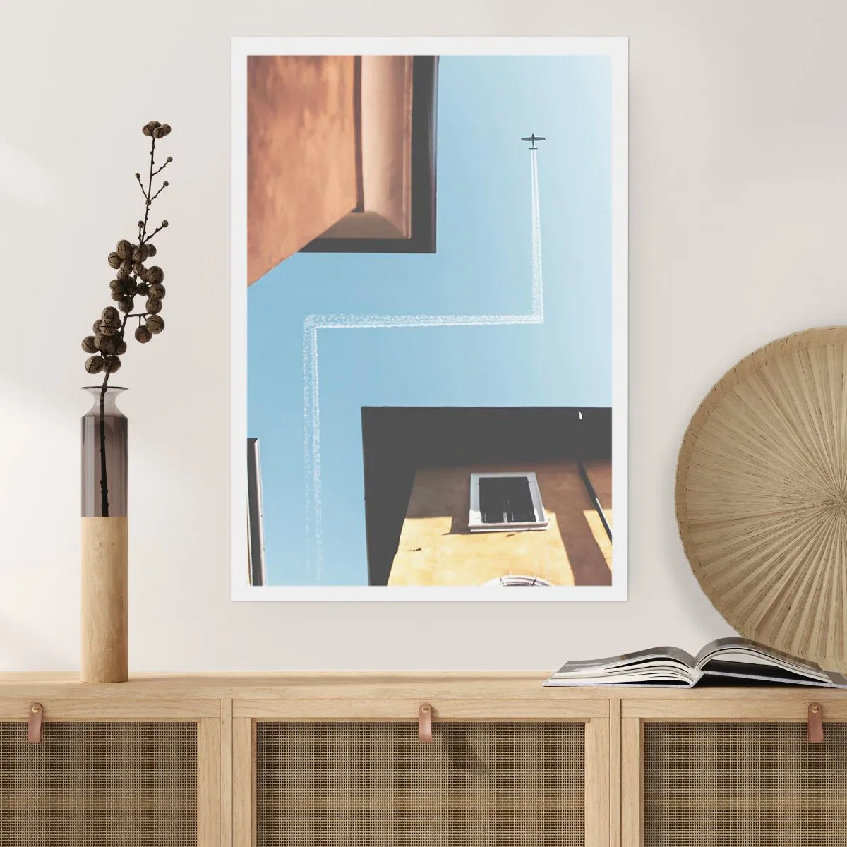 Poster - Boven het doolhof van de stad - 50x70 cm