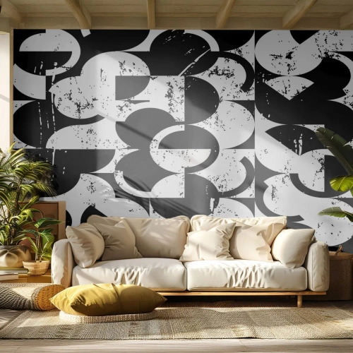 Zelfklevend Fotobehang Deluxe Sticker - Wit is wit en zwart is zwart - Abstractie, Deel, Grafisch - 450x315 cm