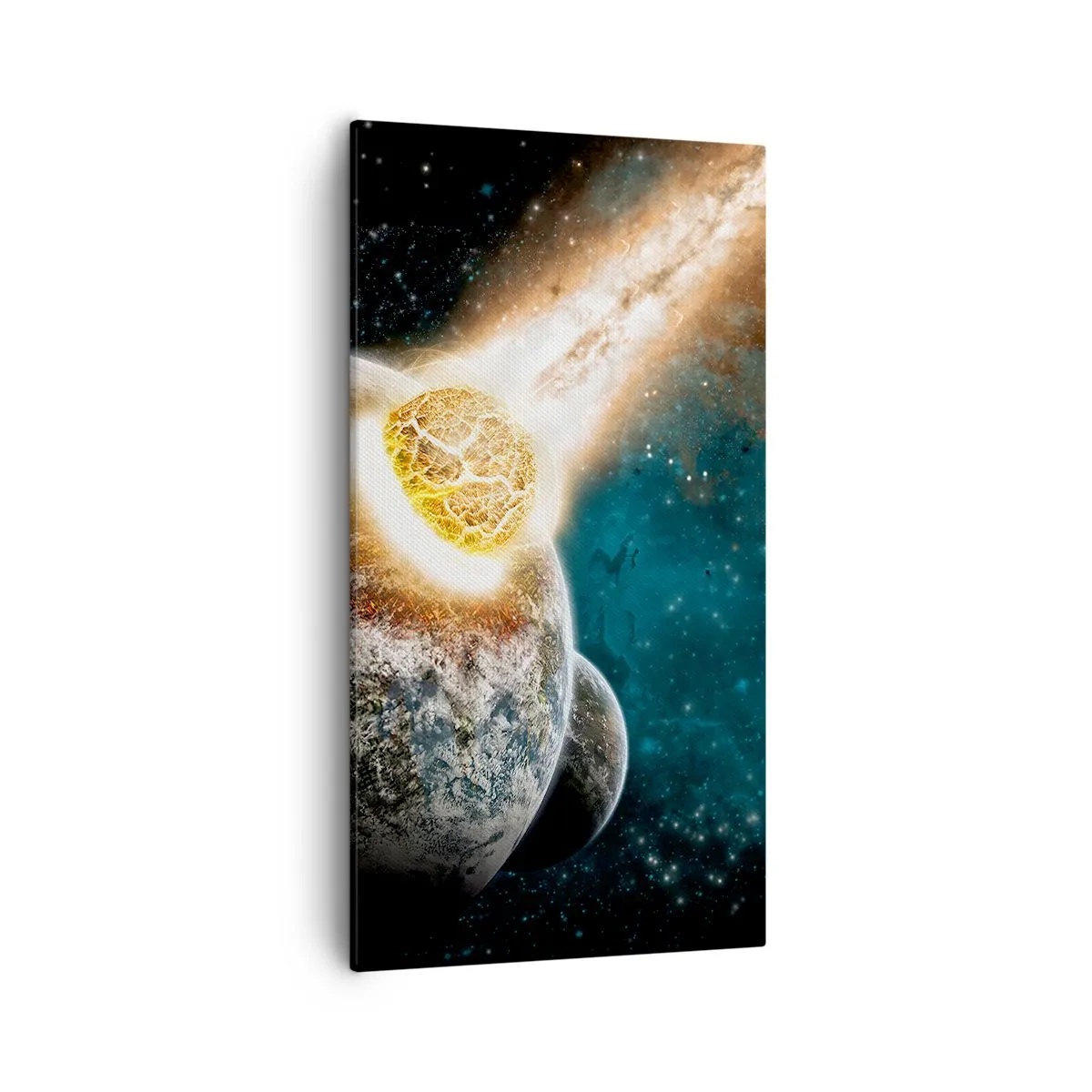 Schilderen op canvas - Vernietiging of geboorte - 55x100 cm