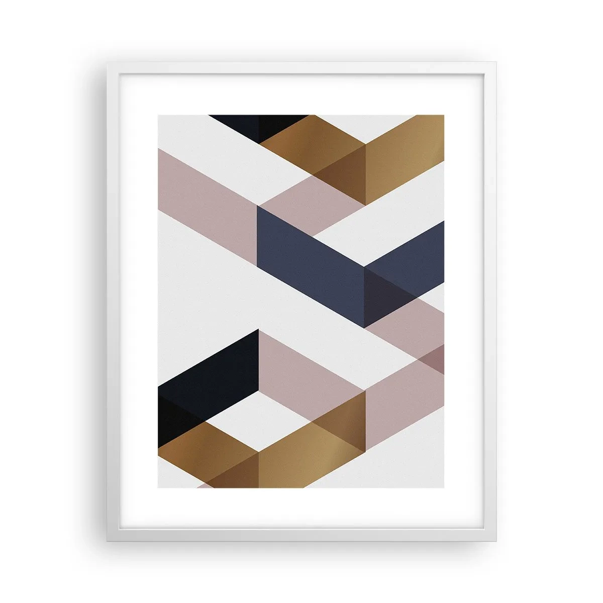Poster in een witte lijst - Vlakken en hoeken - 40x50 cm
