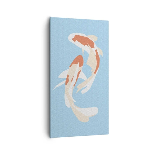 Schilderen op canvas - Spontaan synchroonzwemmen - 55x100 cm