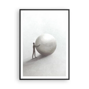 Poster in een zwarte lijst - Het spel van het leven - 70x100 cm