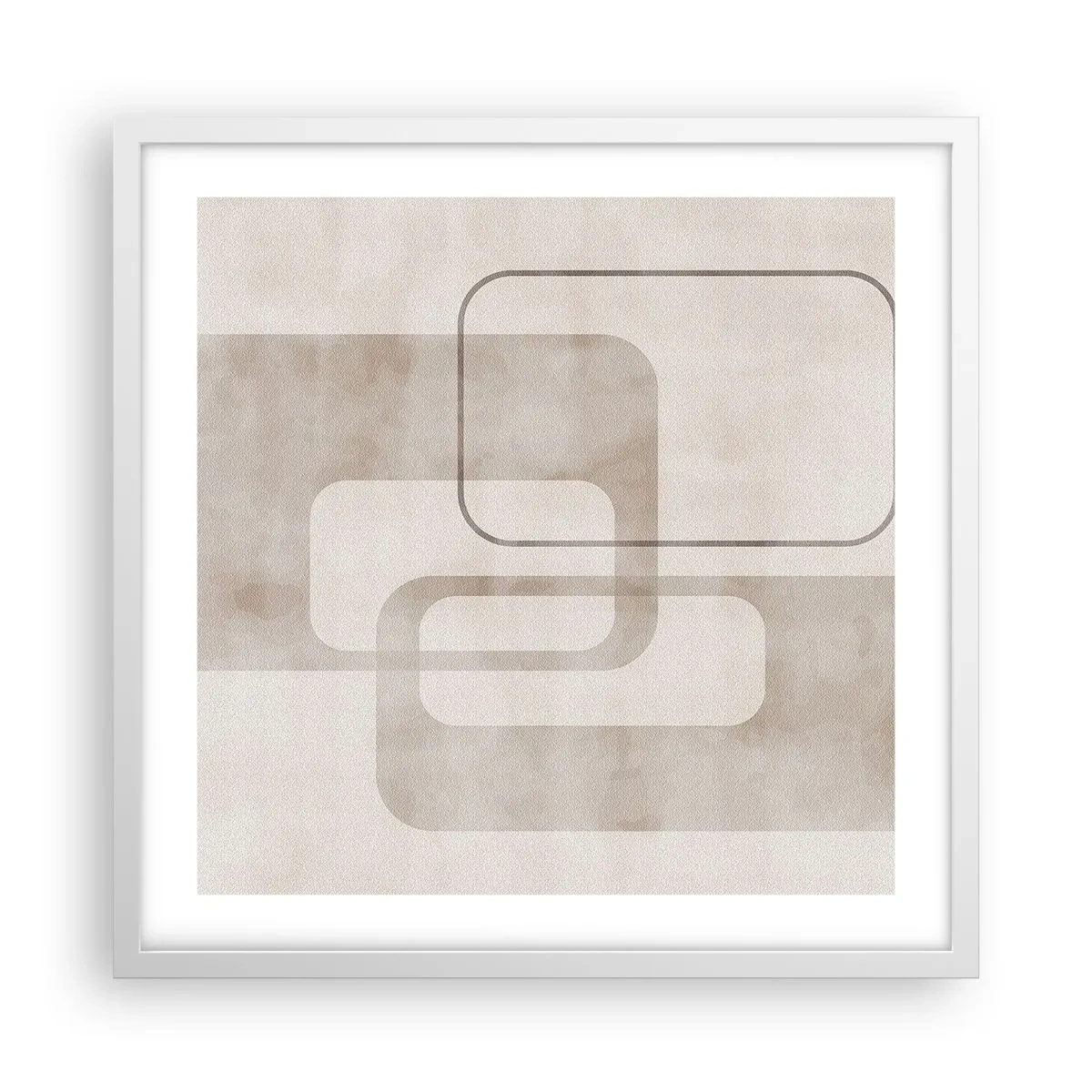 Poster in een witte lijst - Geometrische voeg - 50x50 cm