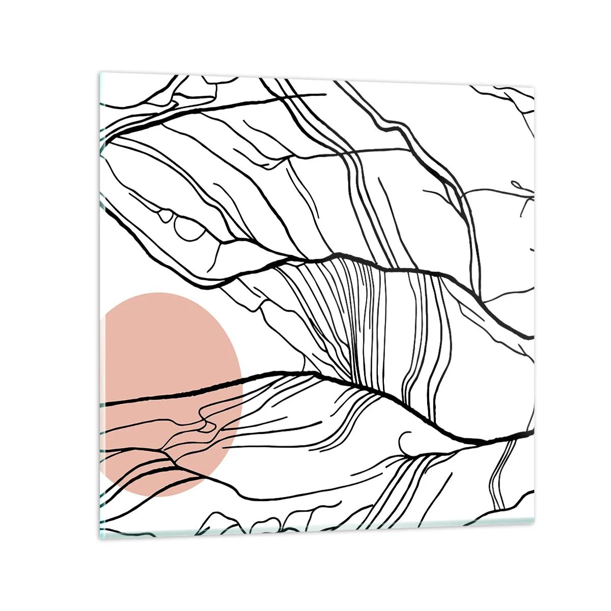 Schilderen op glas - In een web van twijgen - 60x60 cm