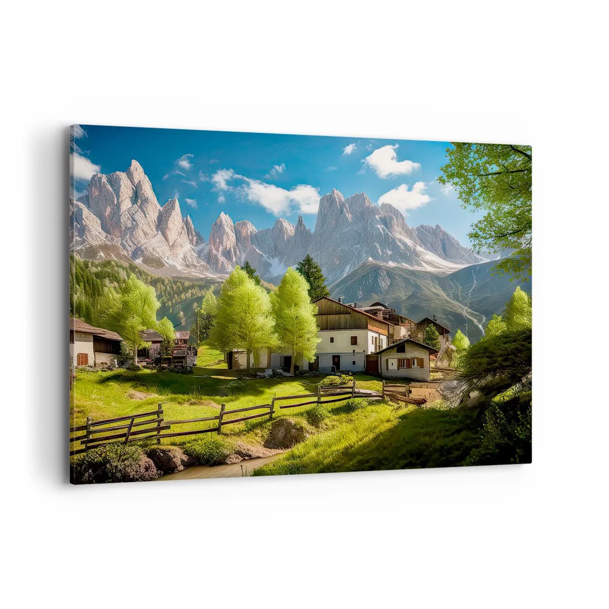 Schilderen op canvas - Alpine idylle - 100x70 cm