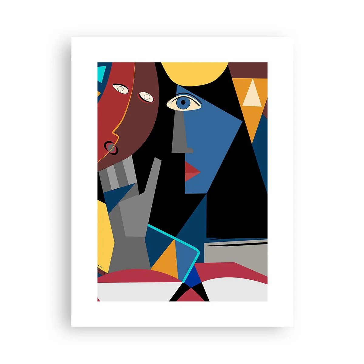 Poster - Een gesprek tussen kubisten - 30x40 cm