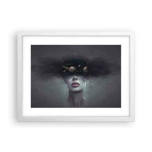 Poster in een witte lijst - En de planeten worden gek... - 40x30 cm