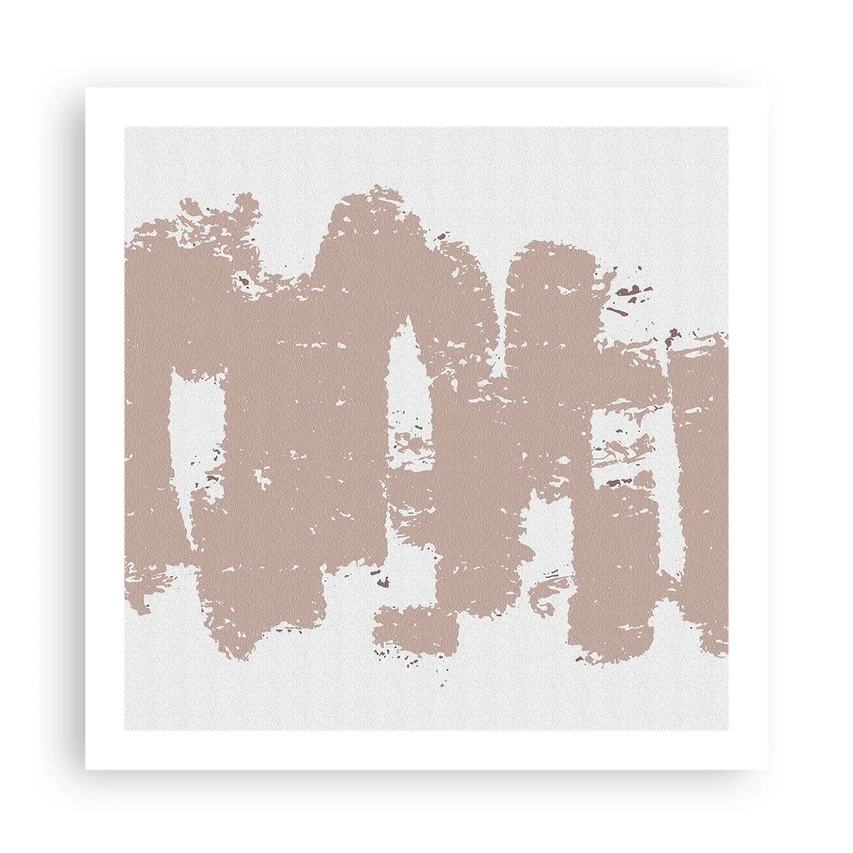 Poster - Abstractie in zachtroze - 60x60 cm