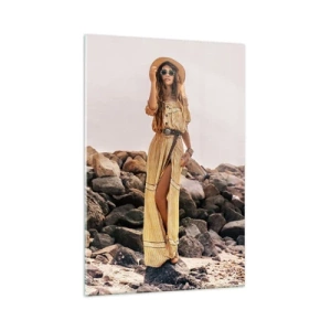 Schilderen op glas - De magie van stenen - 70x100 cm