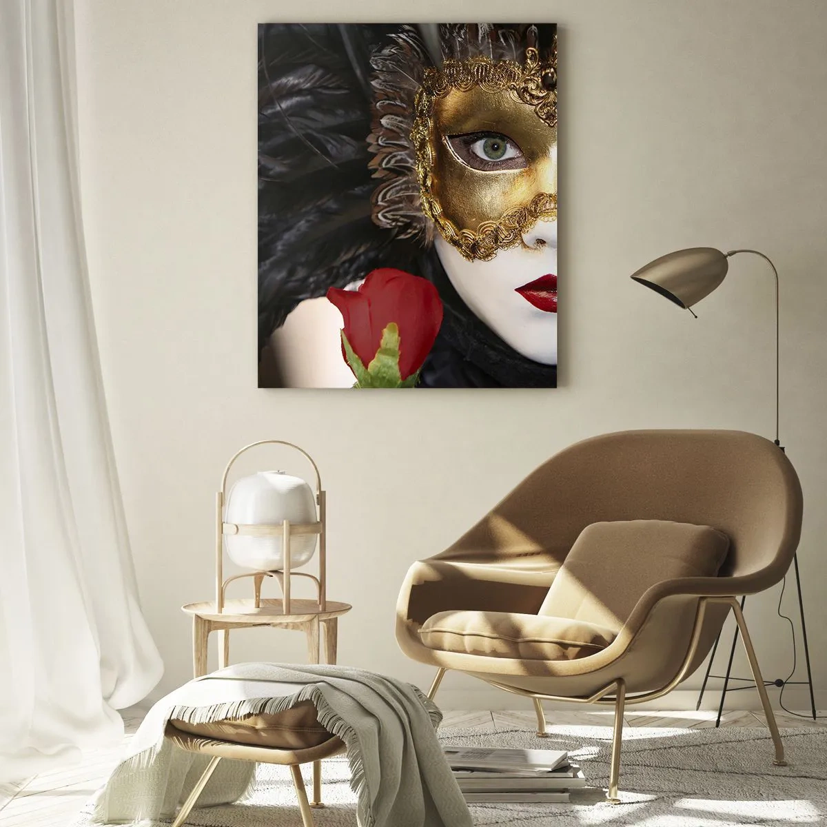 Schilderen op glas - Het leven is een grote bal  - 50x70 cm