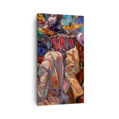 Schilderen op canvas - In hetzelfde ritme - 45x80 cm