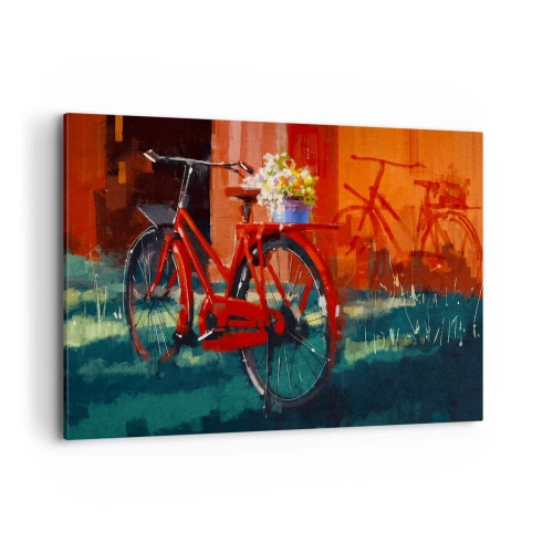 Schilderen op canvas - Ik wil met mijn fiets rijden - 120x80 cm