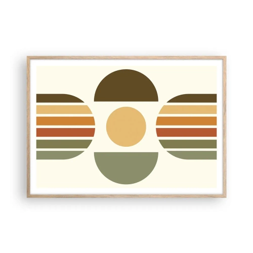 Een poster in een licht eiken lijst - In aardetinten - 100x70 cm