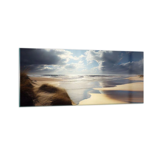 Schilderen op glas - Strand, wild strand - 100x40 cm