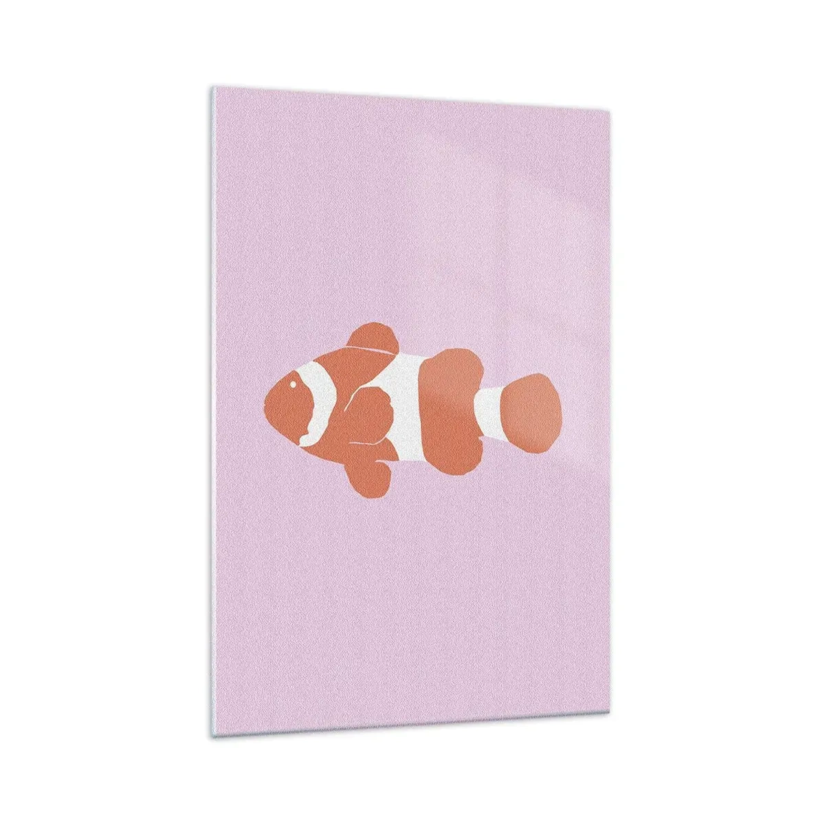 Schilderen op glas - In koraal dat bij haar gezicht en staart past - 70x100 cm