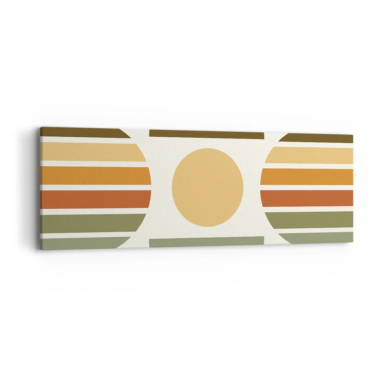 Schilderen op canvas - In aardetinten - 90x30 cm