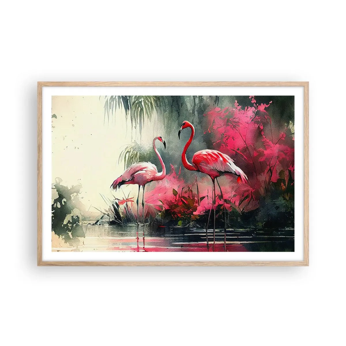 Een poster in een licht eiken lijst - Een les in natuurlijke gratie - 91x61 cm