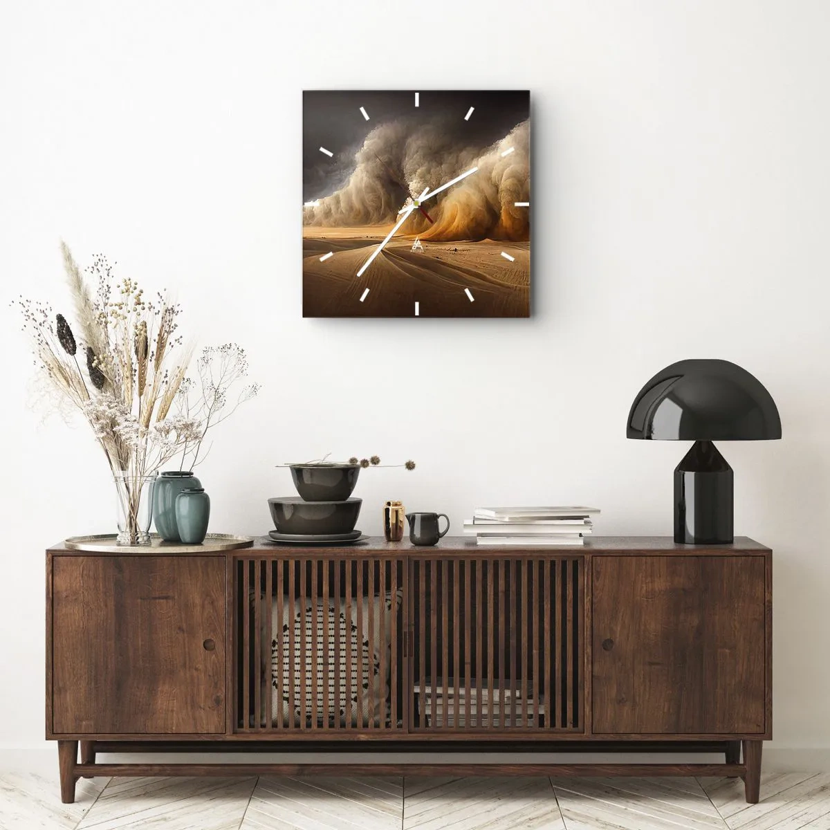 Wandklok - Klok - De toorn van de woestijn - 30x30 cm