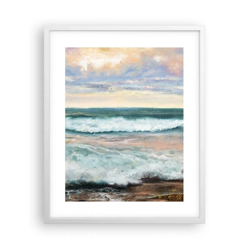 Poster in een witte lijst - Hier maak je je ziel glad - 40x50 cm
