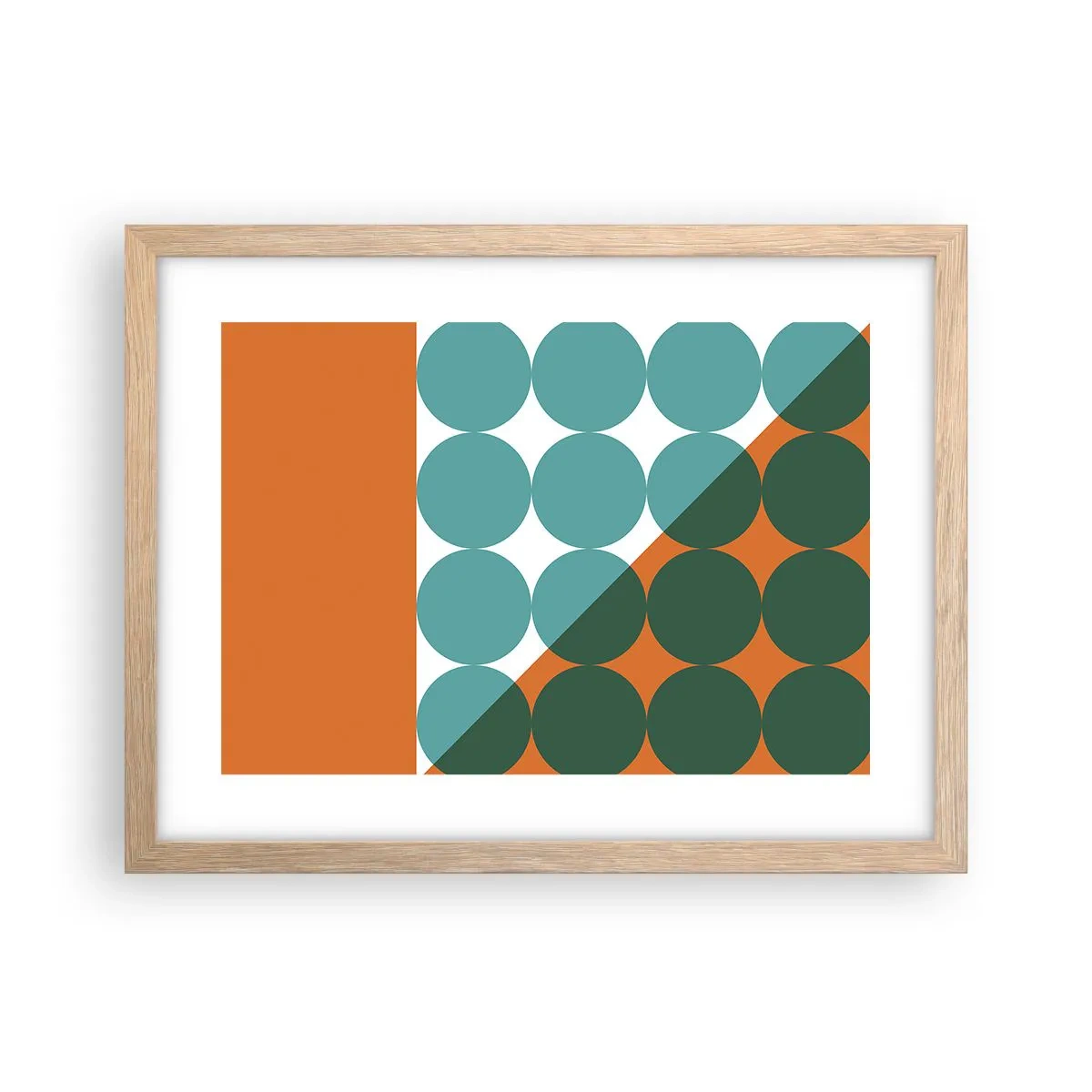 Een poster in een licht eiken lijst - Omhoog en diagonaal - 40x30 cm