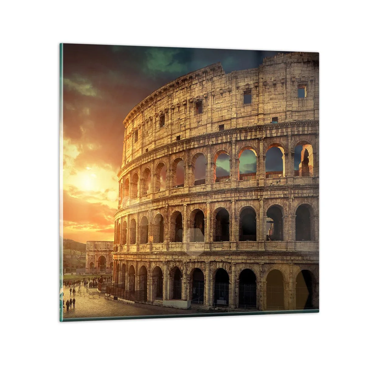 Schilderen op glas - Een kolossale indruk - 50x50 cm