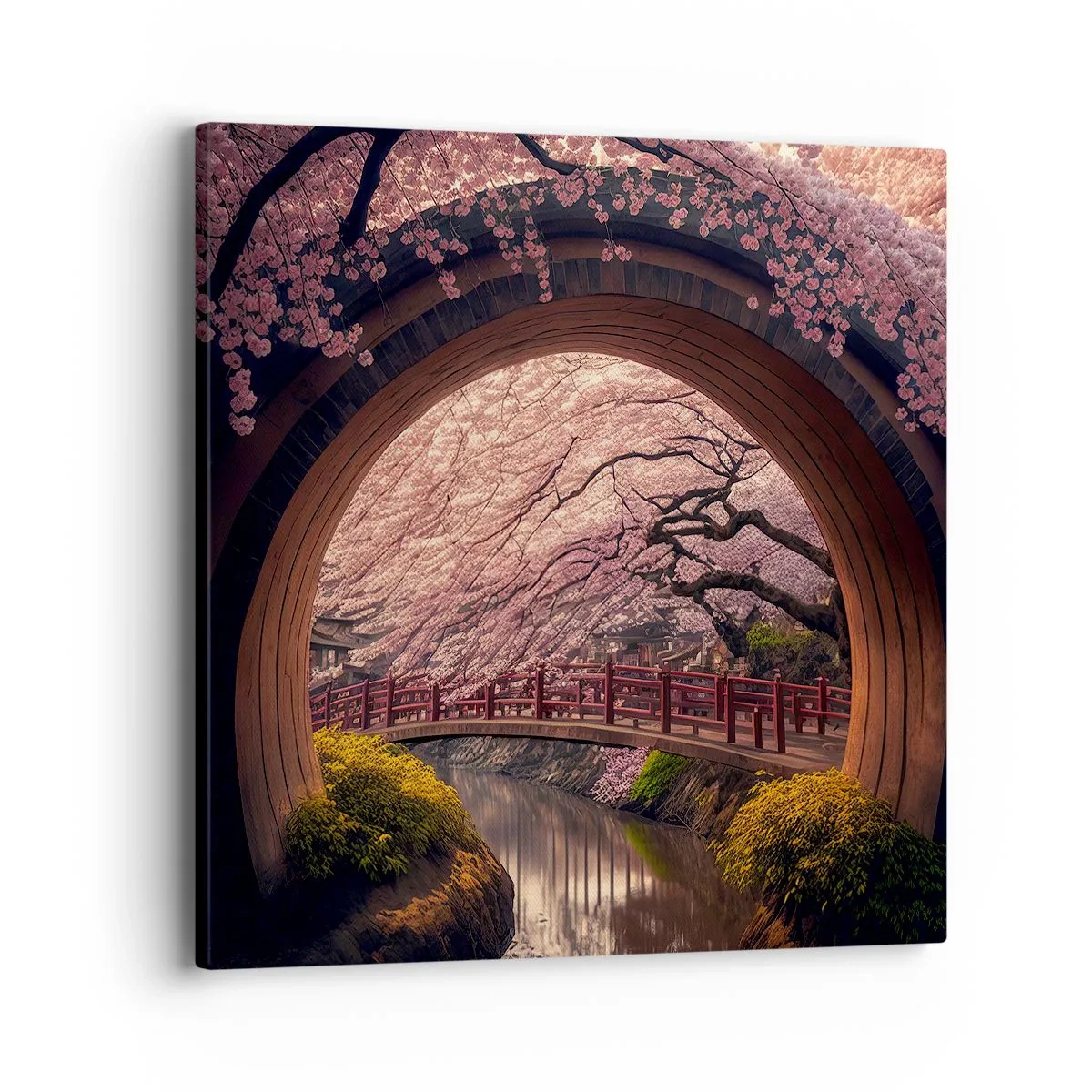 Schilderen op canvas - Japanse lente - 40x40 cm