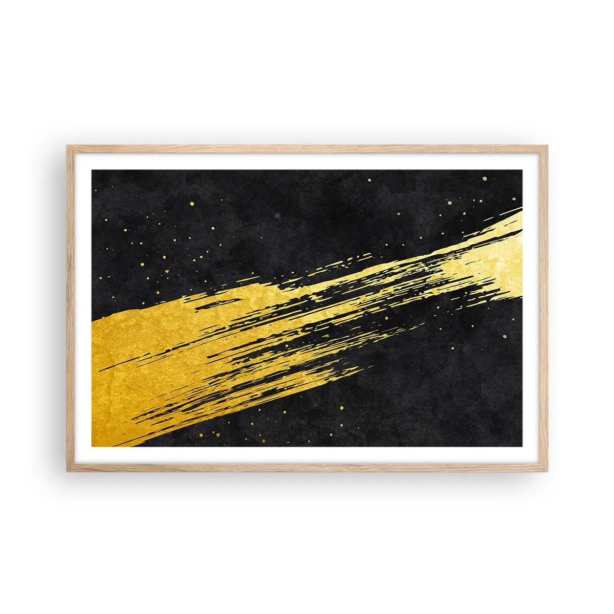 Een poster in een licht eiken lijst - Spring in hyperruimte - 91x61 cm