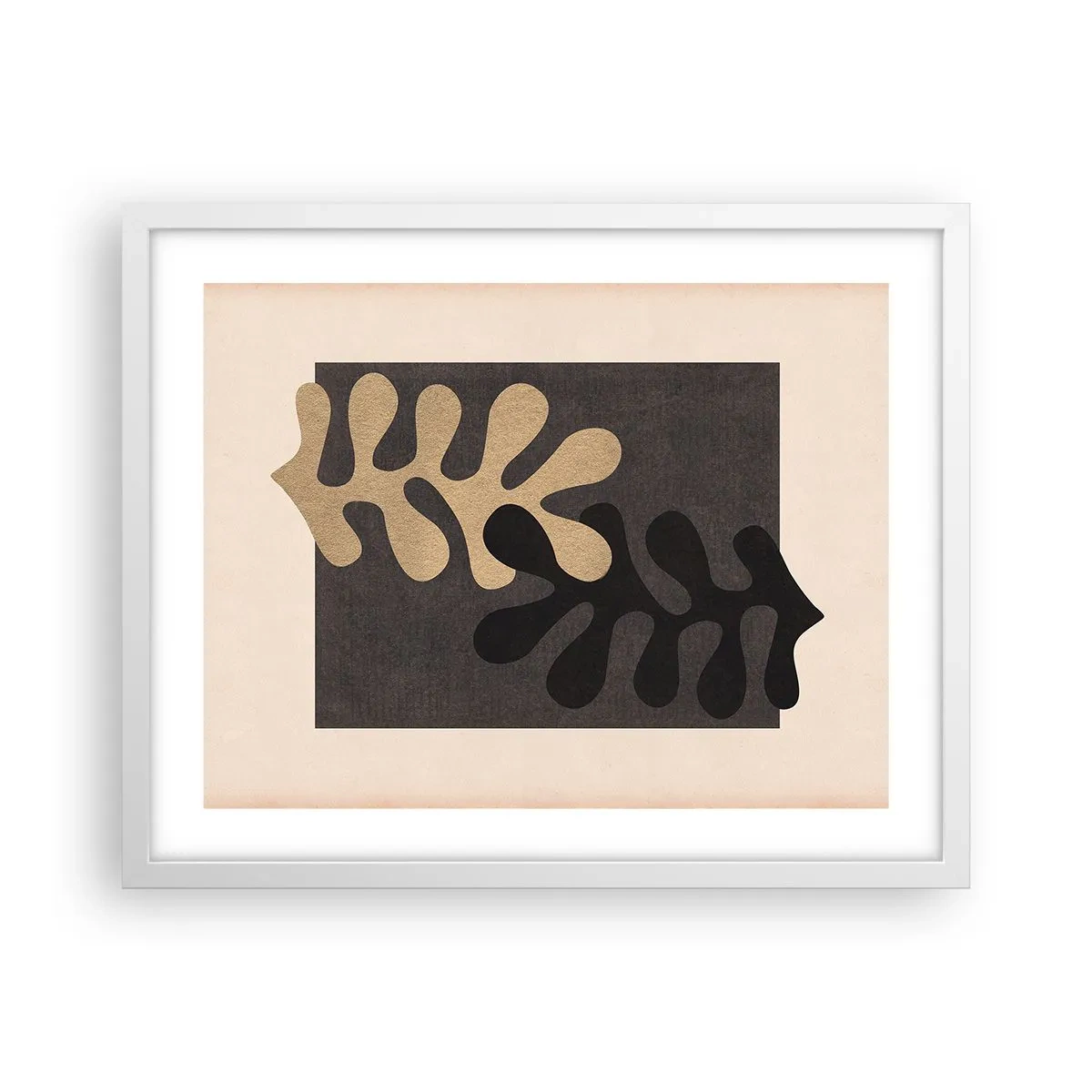 Poster in een witte lijst - Afwezigheid en complement - 50x40 cm