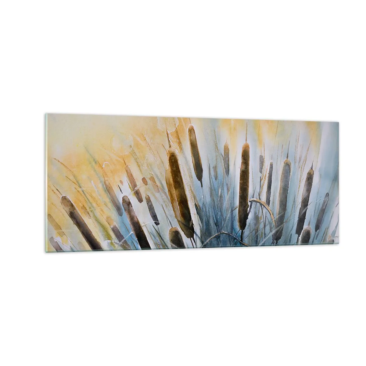 Schilderen op glas - De kou van het water, de hitte van de zon - 100x40 cm