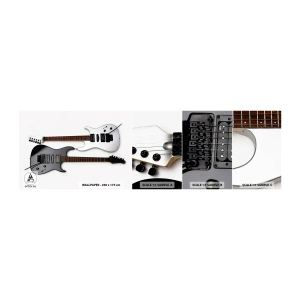 Fotobehang Monster Zelfklevend Deluxe Sticker - Harmonie van vormen - Muziek, Elektrische gitaar, Een muziekinstrument - 100x30 cm