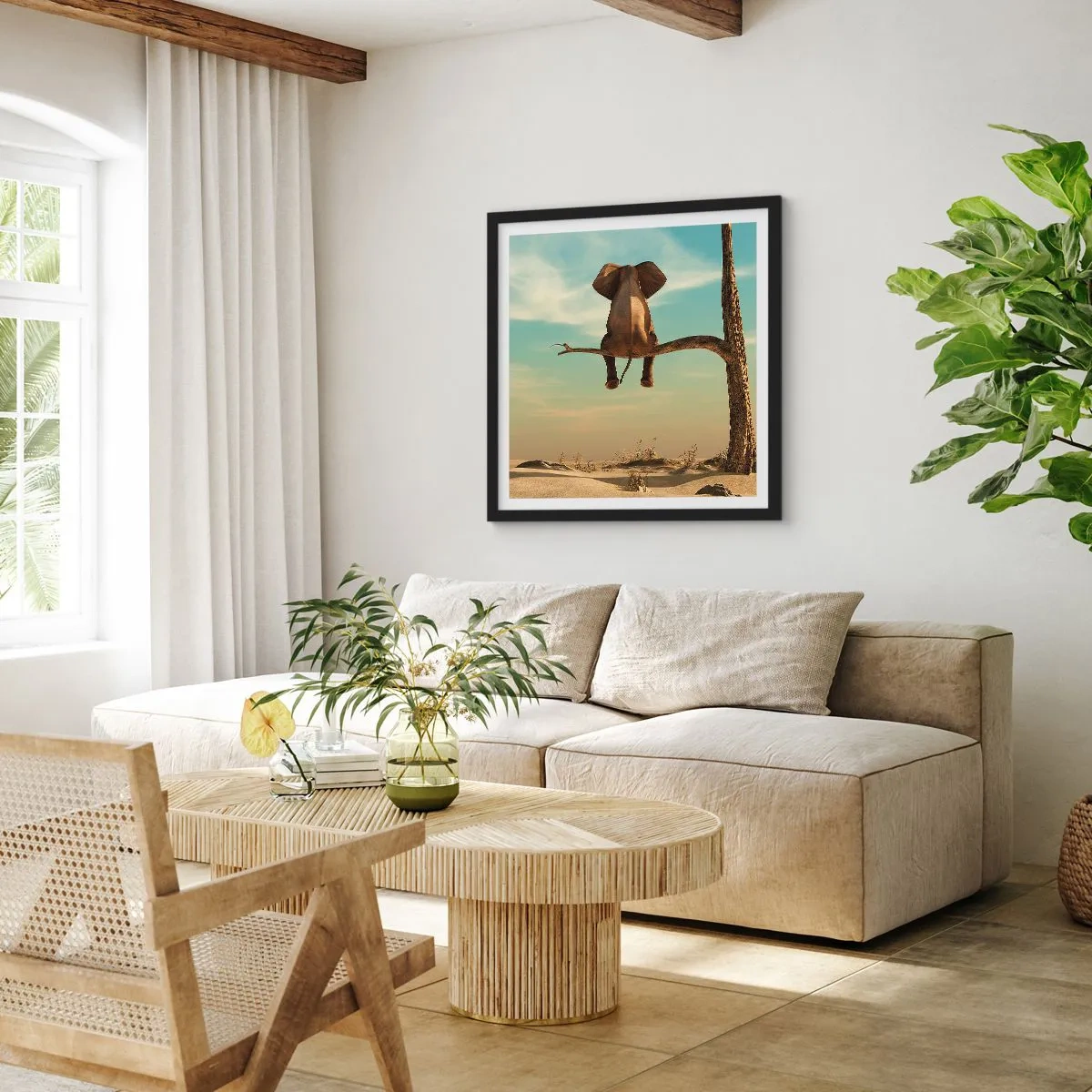 Poster in een zwarte lijst - Een nieuw gezichtspunt - 60x60 cm