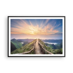 Poster in een zwarte lijst - Dicht bij de hemel - 100x70 cm