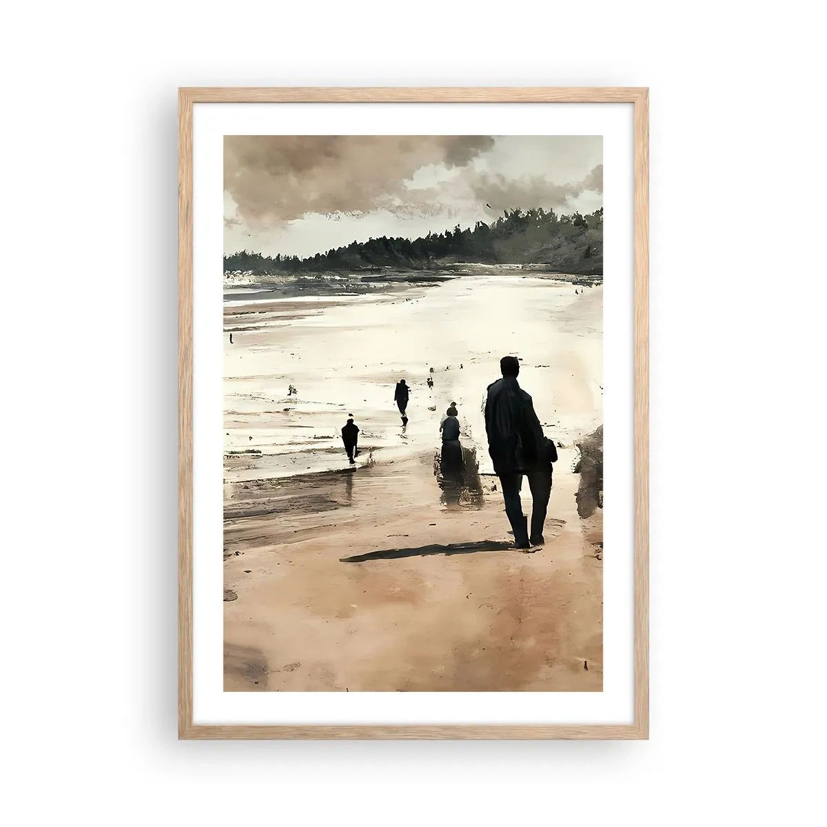 Een poster in een licht eiken lijst - Opgeroepen - 50x70 cm