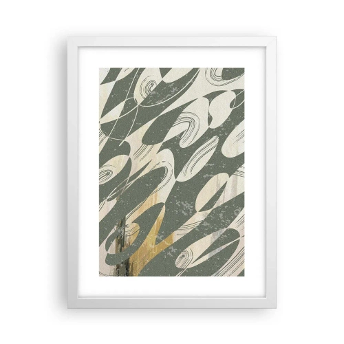 Poster in een witte lijst - Ritmische abstractie - 30x40 cm