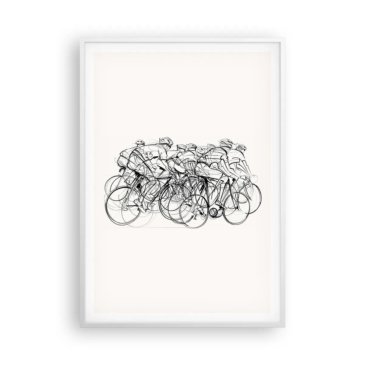 Poster in een witte lijst - Samen als team - 70x100 cm