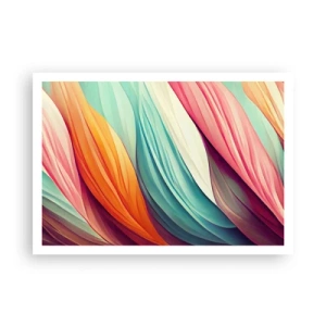 Poster - Regenboog geweven - 100x70 cm