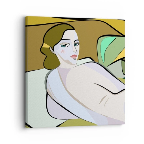 Schilderen op canvas - Intiem portret - 30x30 cm