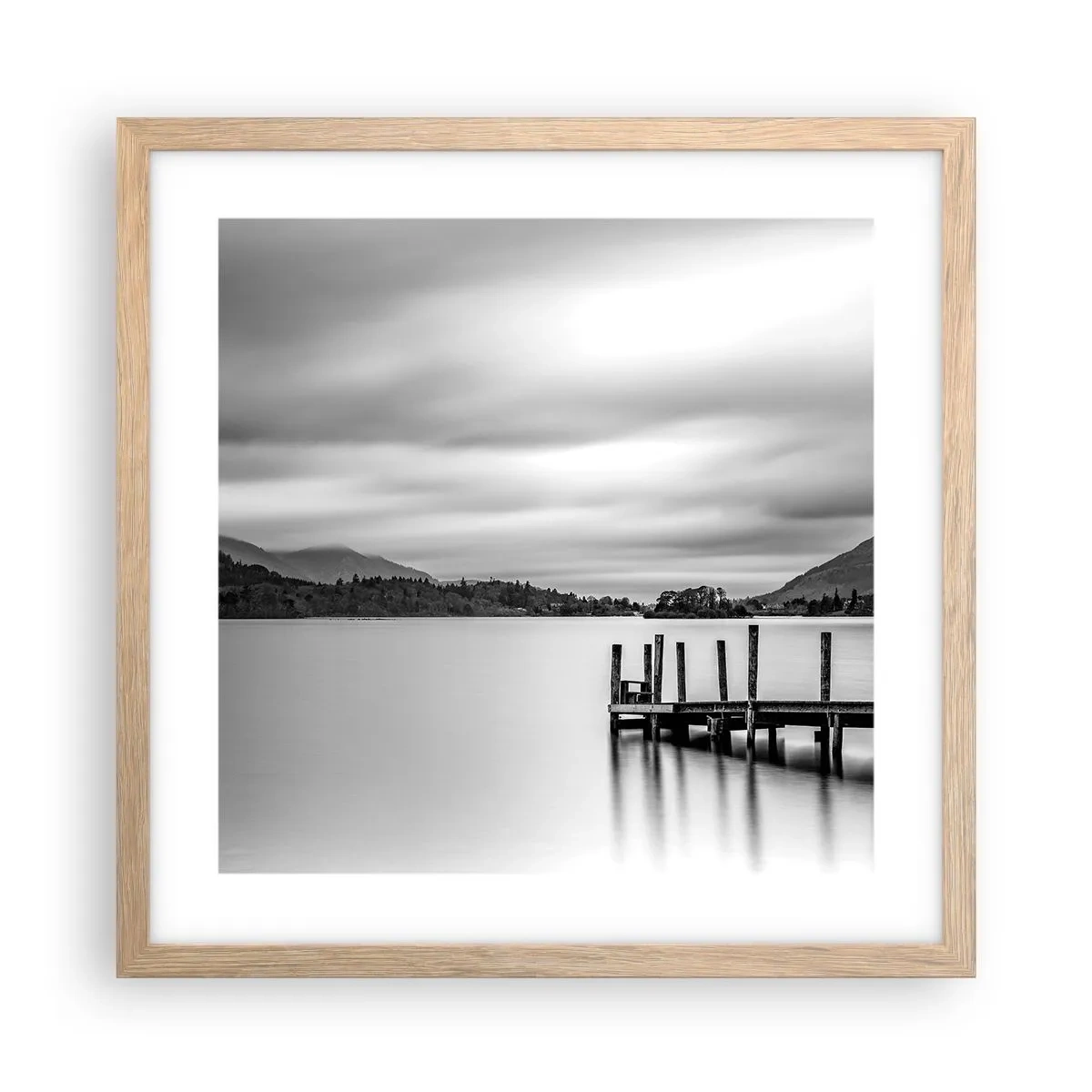 Een poster in een licht eiken lijst - Zachtheid en kracht - 40x40 cm