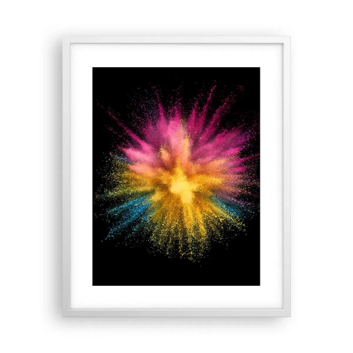 Poster in een witte lijst - De geboorte van kleuren - 40x50 cm