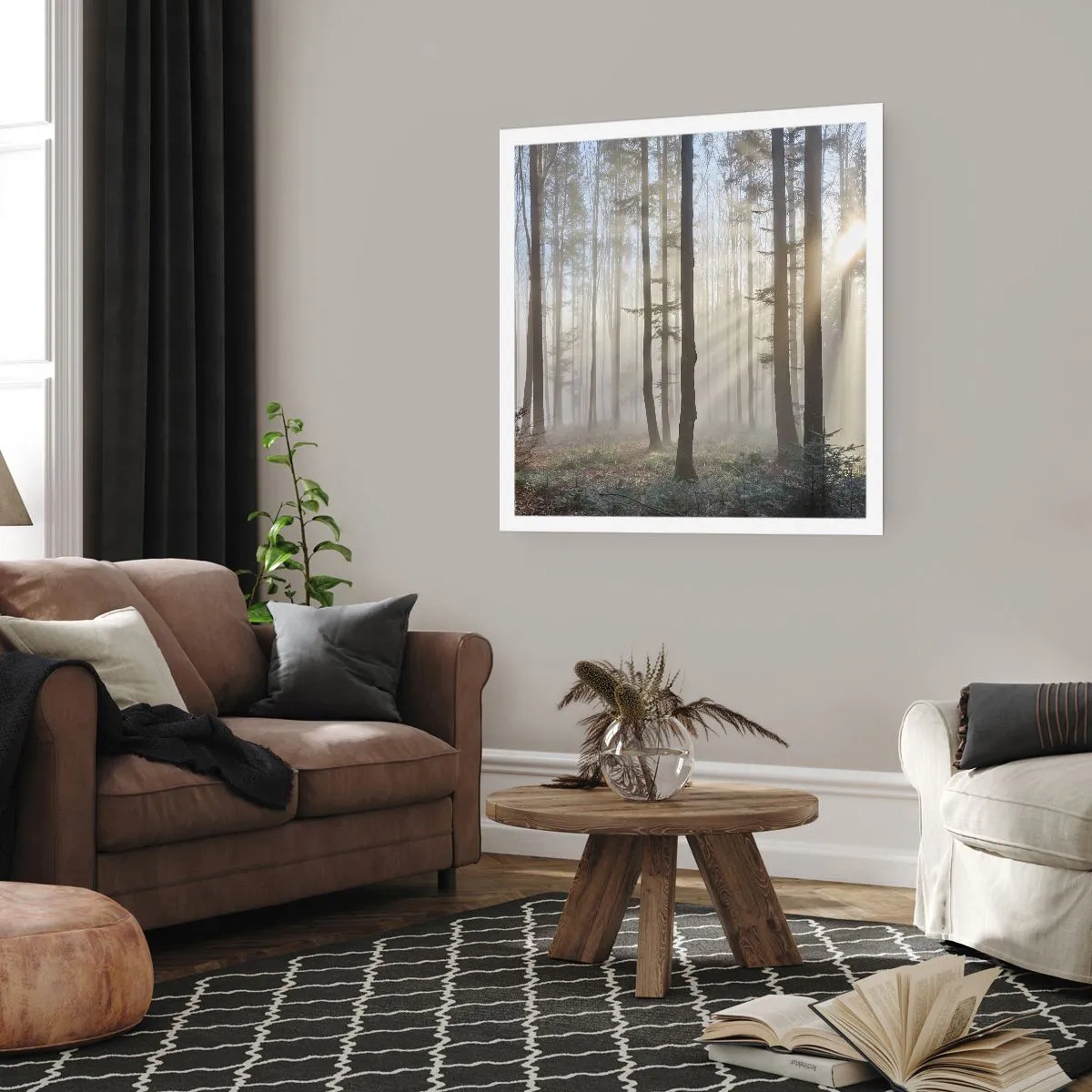 Poster - De mist werd ook wakker - 50x50 cm