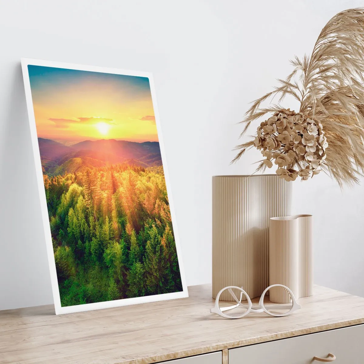 Poster - Hoekpunten en topjes - 40x50 cm