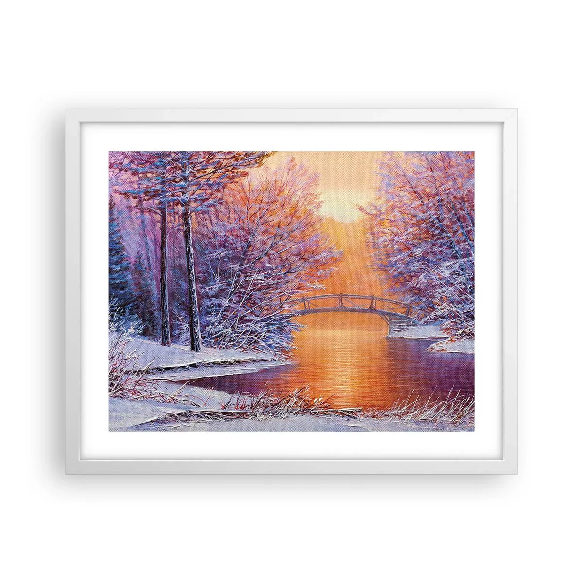 Poster in een witte lijst - Laten we elkaar hier ontmoeten - 50x40 cm