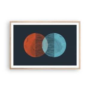Een poster in een licht eiken lijst - Astronomische fantasie - 91x61 cm