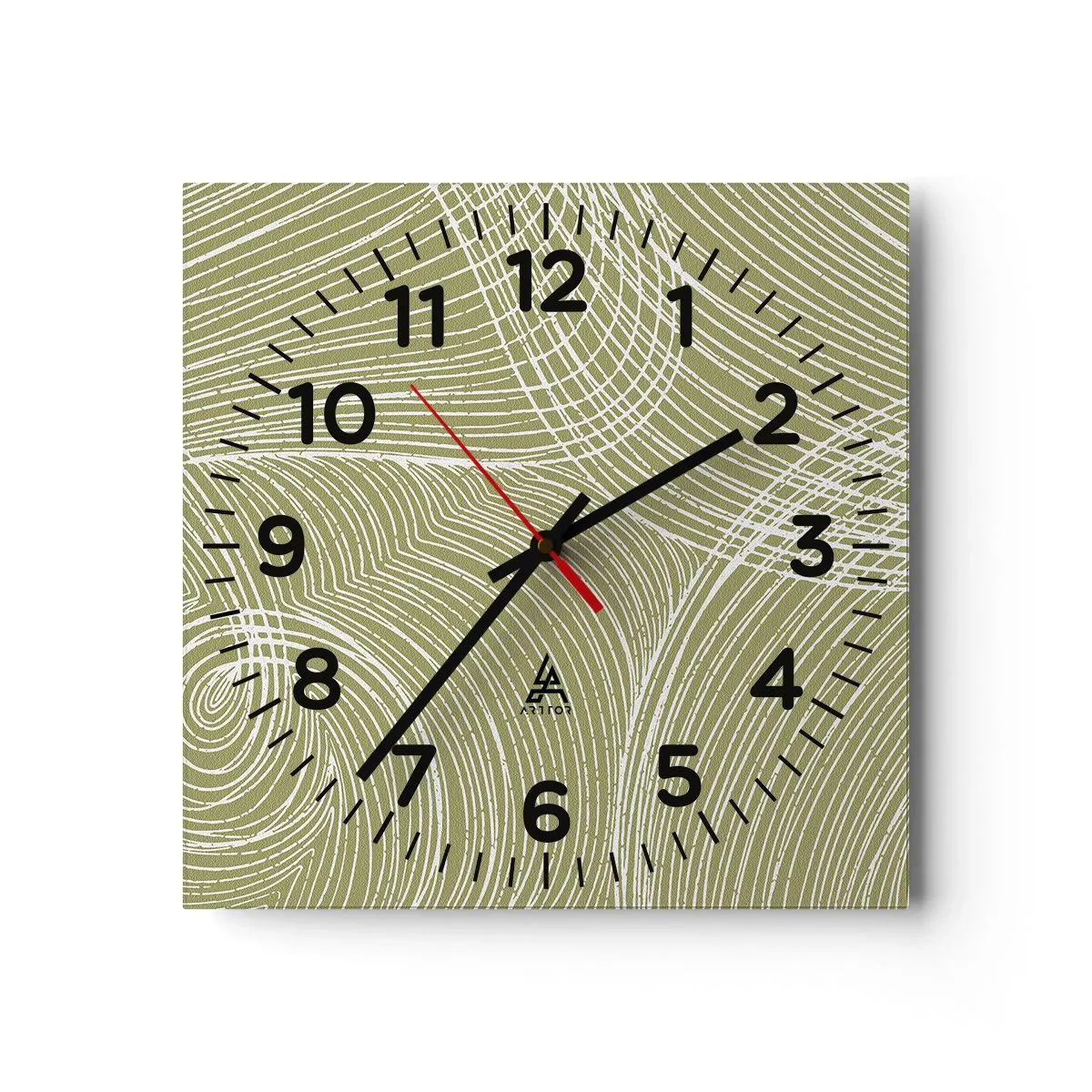 Wandklok - Klok - Ingewikkelde abstractie in wit - 30x30 cm