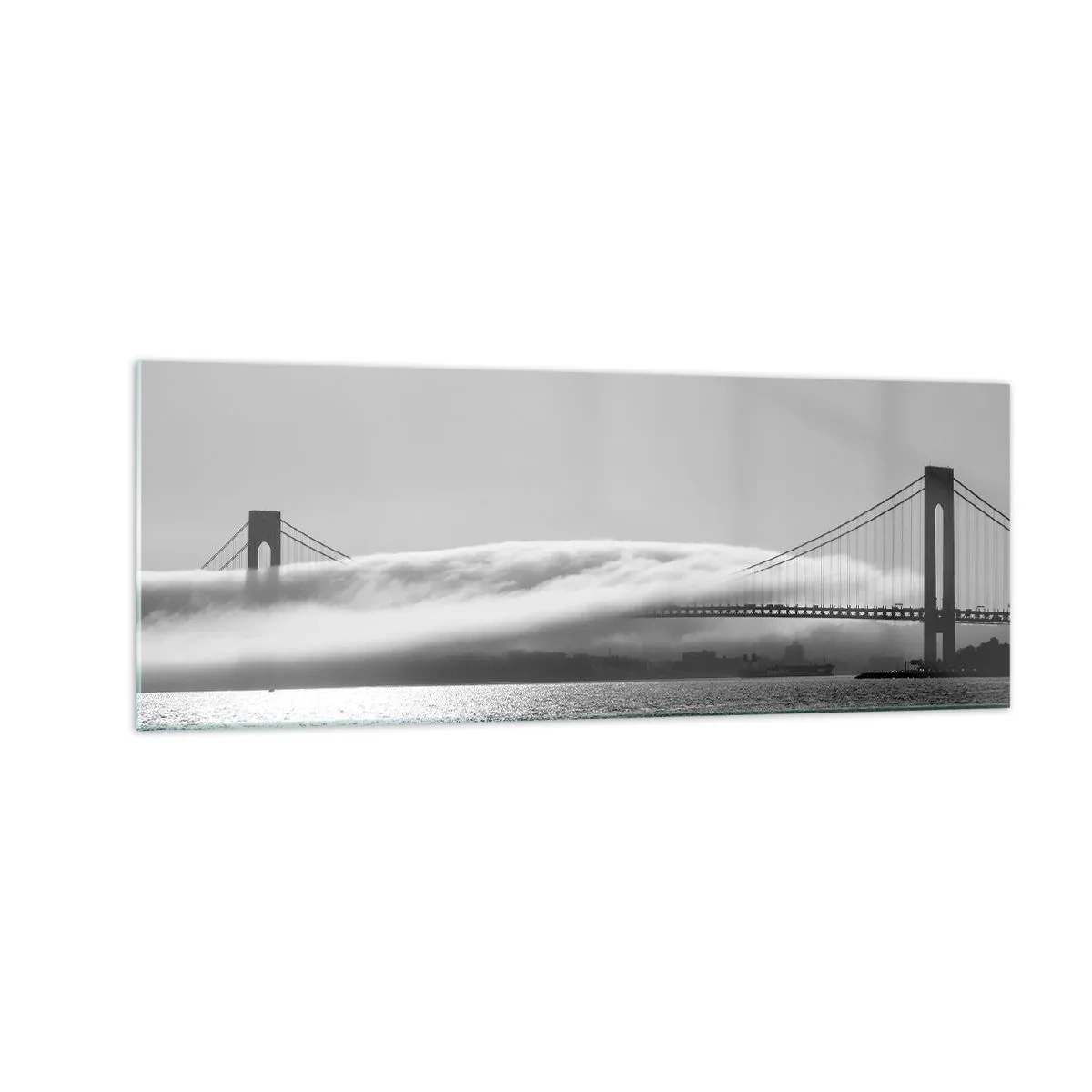 Schilderen op glas - Vaar door de Golden Gates - 140x50 cm
